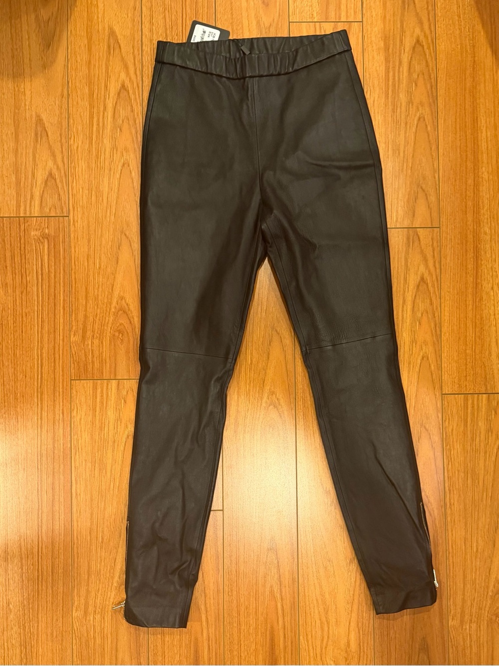 St. John Black Faux Leather Leggings